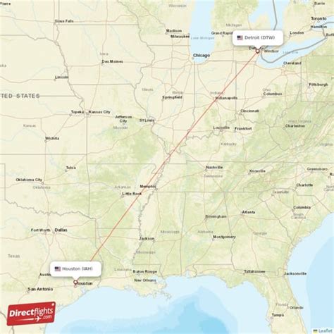 Flights From Houston (IAH) to Detroit (DTW) 